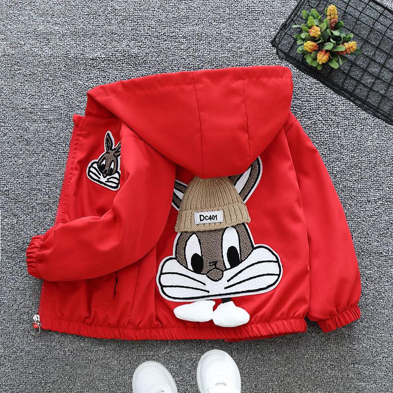 2025 Kids' Hooded Jacket: Girls' & Boys' Trendy Korean-Style Spring & Autumn Trench Coat