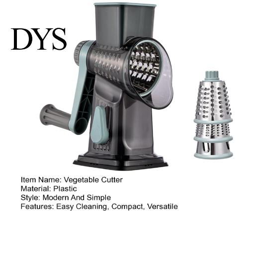 Suction Base Vegetable Slicer Handheld Roller Shredder Stainless Steel Blades Safe Food Processor Multi-Function Kitchen Gadget for Julienne