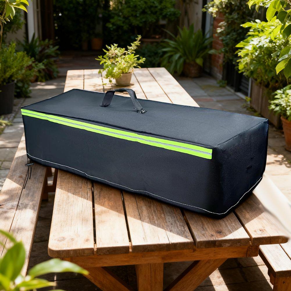 1PC Outdoor Firepit-Cover 75*25*22cm 28" Rectangular Tabletop Firepit-Cover With Glow In Dark Stripe,Waterproof Dust Covers