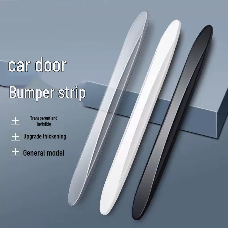 Car Door & Mirror Anti-Collision Silicone Strip Set - Scratch-Resistant Protection White Door Collision Strip