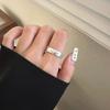 Retro Heavy Industry S plain ring, non-fading opening adjustable index finger ring