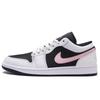 Air Jordan 1 Slip Resistant Abrasion Resistant Low Top Vintage Basketball Shoes Unisex Black Pink 553558-172(Team734-)