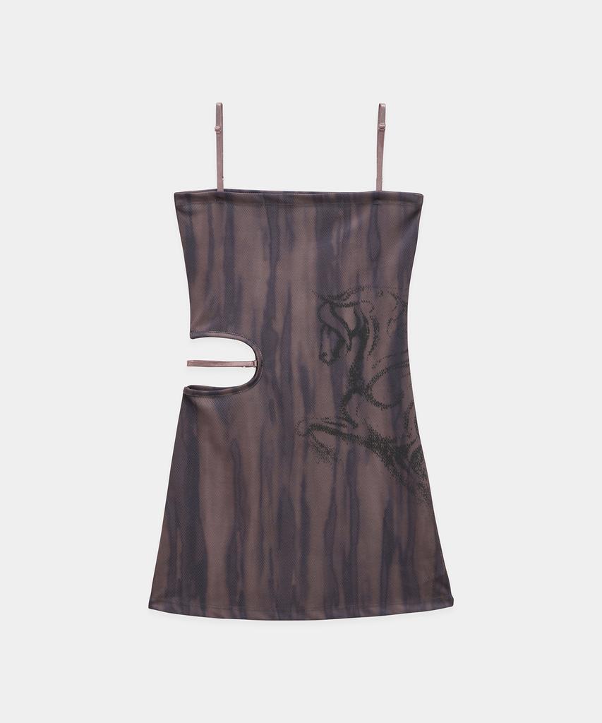 Etosome Side Cut-Out Mini One-Piece (Brown)