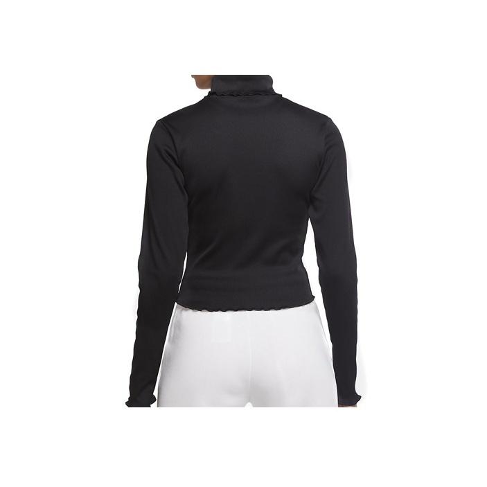Nike Sportswear Ribbed Long Sleeve Top Women Tops Black CU5365-010