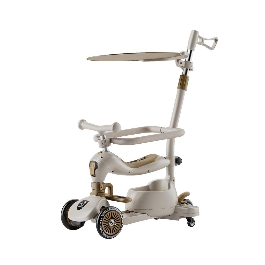 6-in-1 Children's Flashing Scooter: Push, Sit, or Pedal for Ages 1-5
