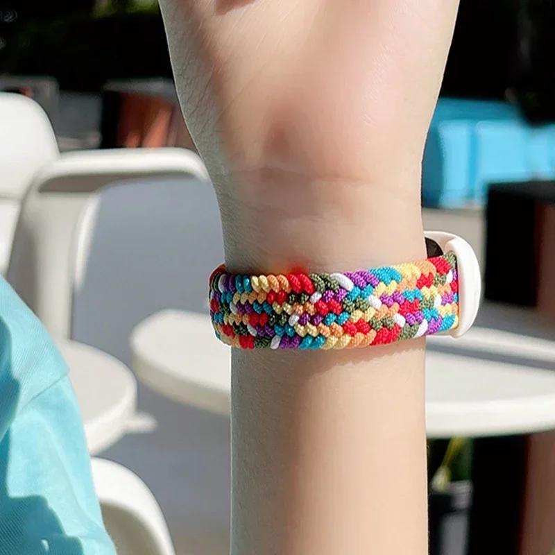 Armband für Xiaomi Mi Band 6 7 Armband Nylon Geflochtenes Solo Loop Pulseira Armband Miband5 Armband Gürtel Correa Mi Band 5 4 3 6 7