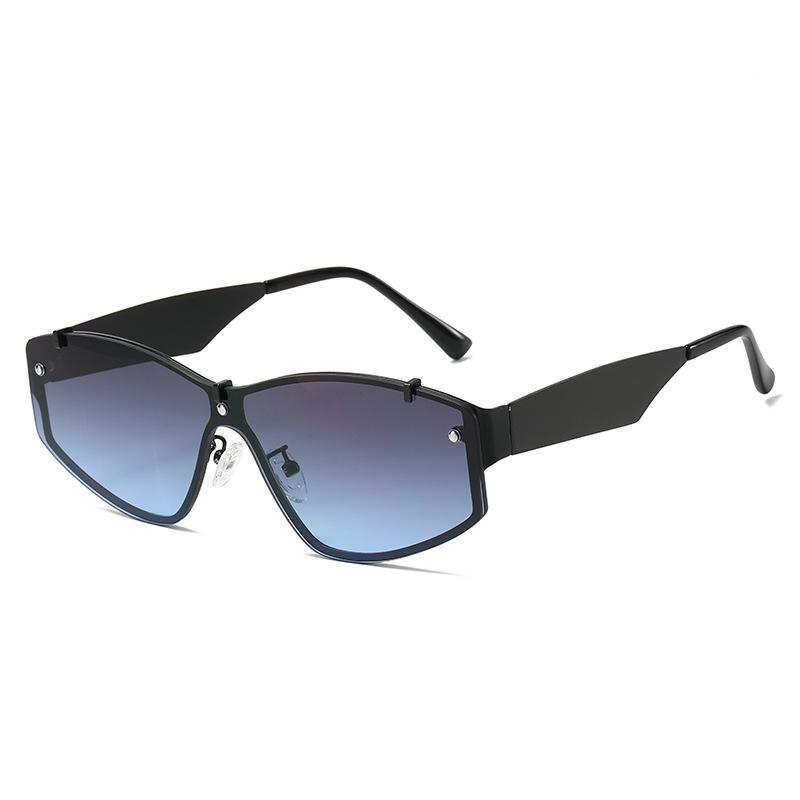 One Piece Casual Sunglasses Metal Personalized Decorative Sunshade Sunglasses Trendy Girl