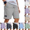 Herren Sommer Shorts mit Kordelzug und Taschen  Herren Freizeit Gerade geschnittene Strandhosen