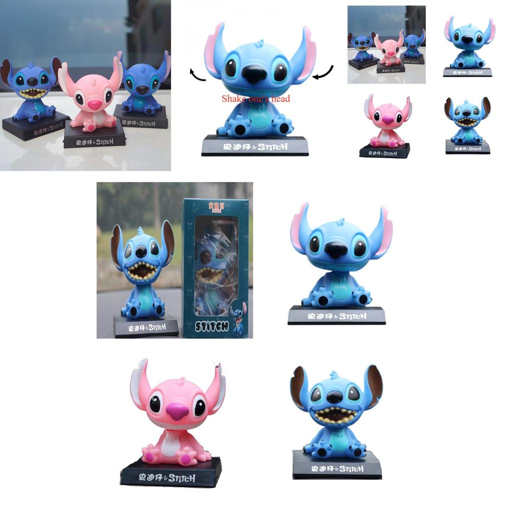 Lilo Stitch Shaking Head Doll Car Ornament Toy Pvc Action Figure Decoration Gift