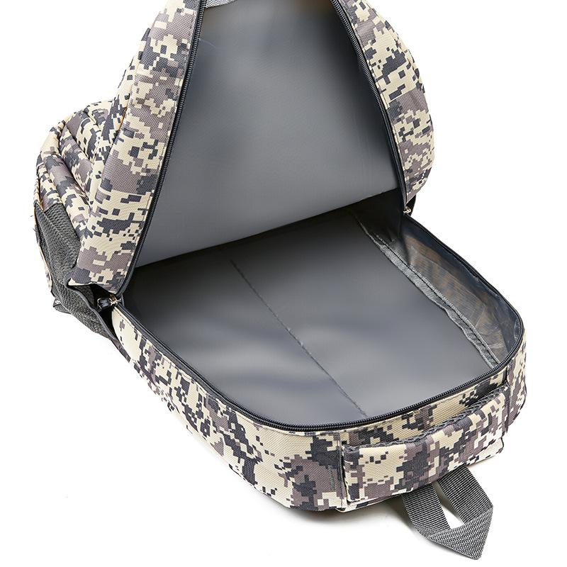 Camo Travel Backpack Large Capacity Outdoor Hiking Oxford Fabric Shoulder