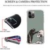 Cat and Skull Case Compatible with iPhone 13 Pro Max, Hippie Creepy Black Cat and Skeleton Case for iPhone 13 Pro Max for Teens Men and Women, Cool