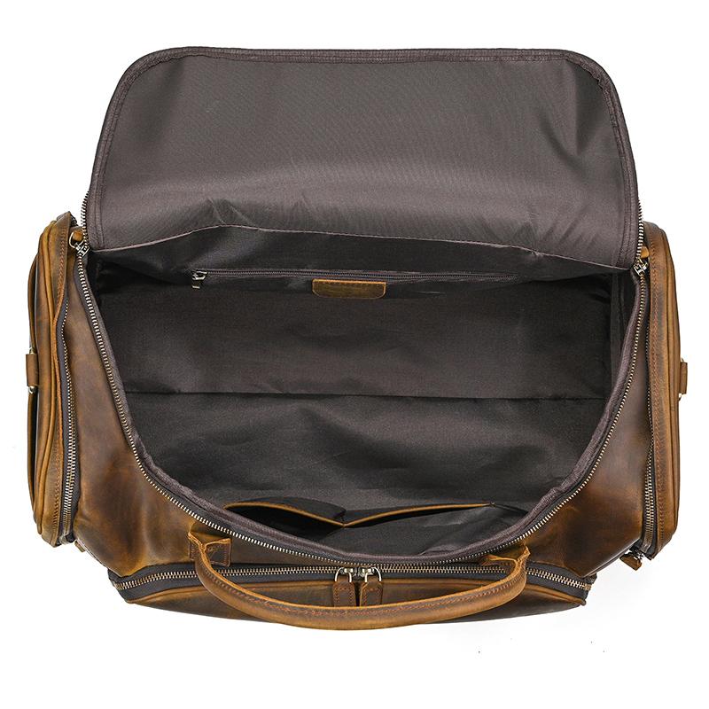Leather Travel Bag Duffle Bags Large Size Luggage Bag Genuine Leather Bag For Men Male Crazy Horse Leather Bags Vintage Bag