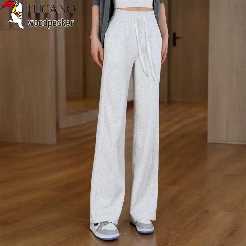 

Женские повседневные брюки Woodpecker 2025 Осень/Зима с высокой посадкой и прямыми штанинами M