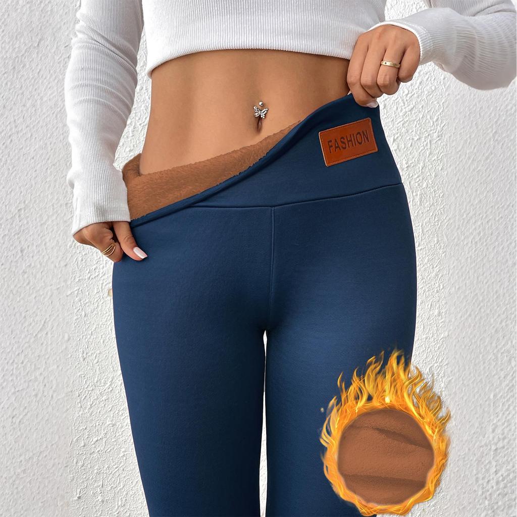 Women's Fleece-Lined Thermal Pants Women's Winter Outerwear High-Waisted, Butt-Lifting, Slimming Fleece-Lined, Thickened