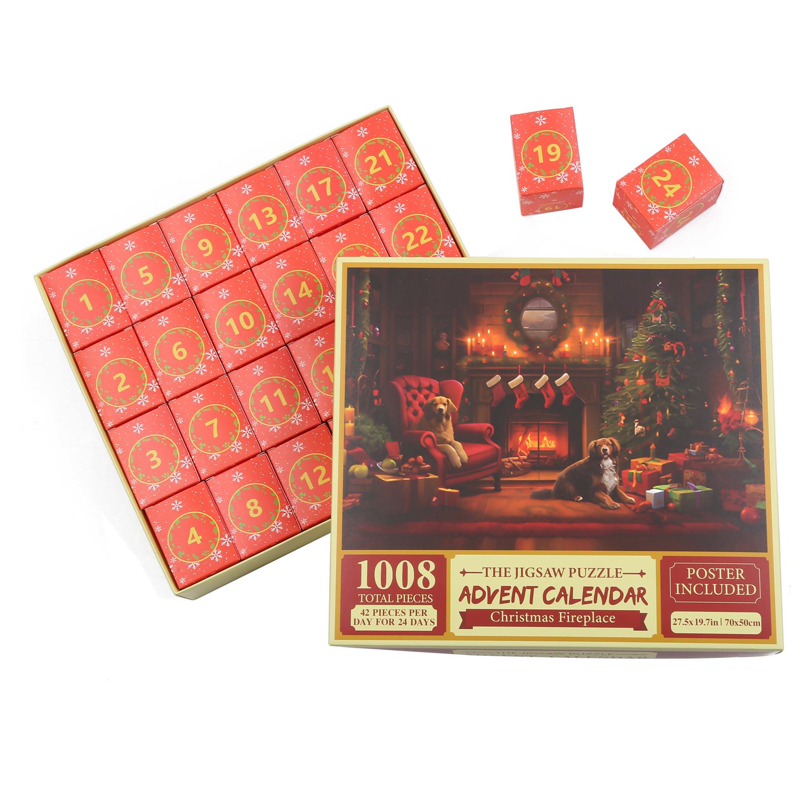 

Календарь обратного отсчета на 24 дня до Рождества с 1008 пазлами для детей 2023 Рождество для детей 24 дня обратного отсчета 1