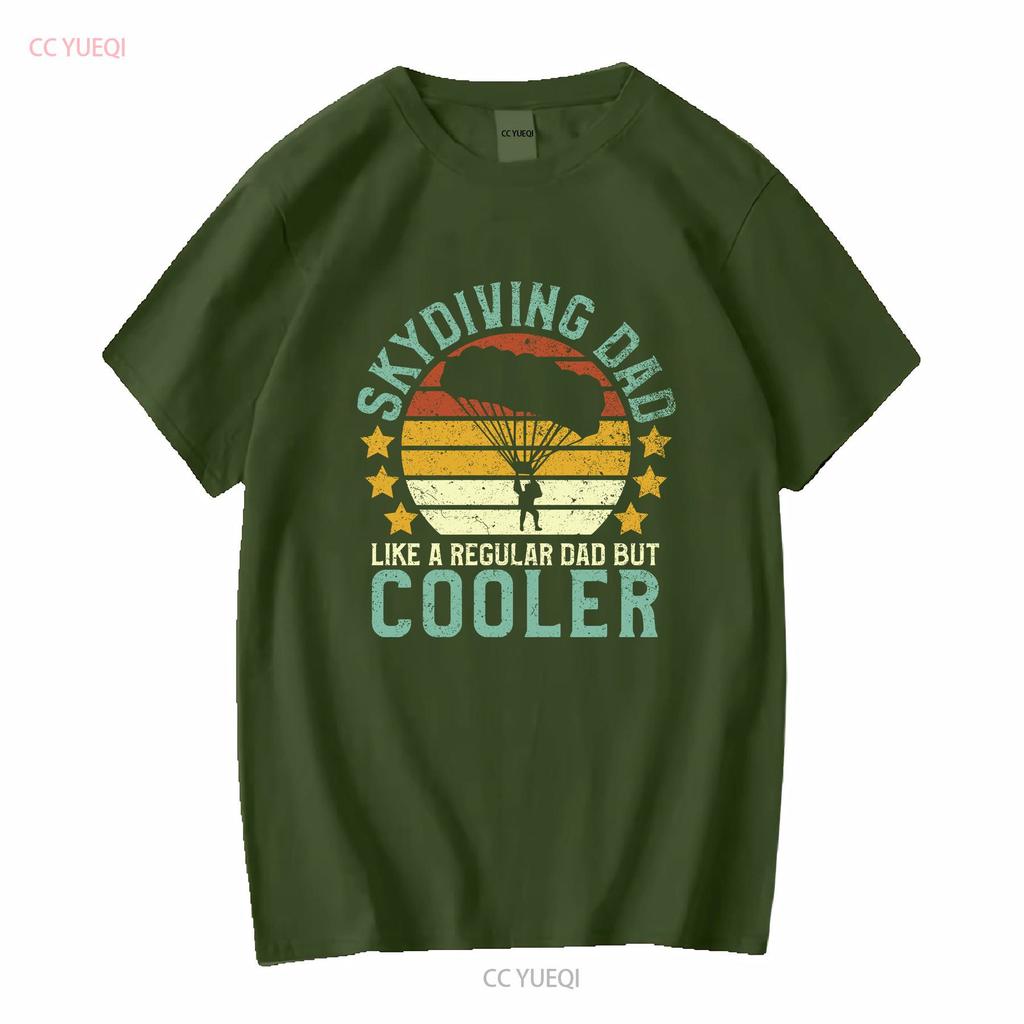 Fallschirmspringer Papa T-Shirt Lustig Vintage Fallschirmspringer Vatertag Fallschirmsprunglehrer Fallschirm für Männer lang- oder kurzärmelig vintage