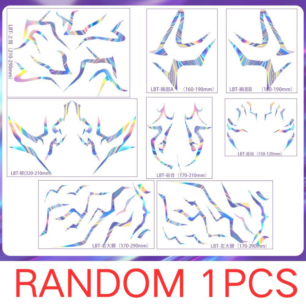 Rumi Cosplay Lila Tattoo Aufkleber Outfits Temporäres Tattoo Dämonen Cartoon TV Jäger Ausgefallene Kostüm Accessoires Halloween Requisiten