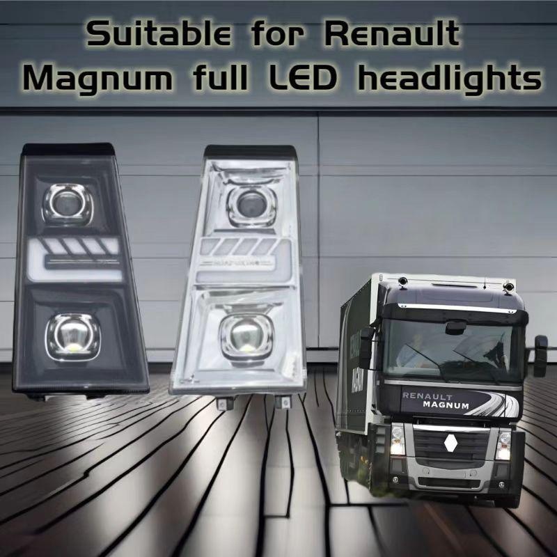 Modified Dual-Lens LED Headlight for Renault Trucks (Magnum, Premium, Kerax)