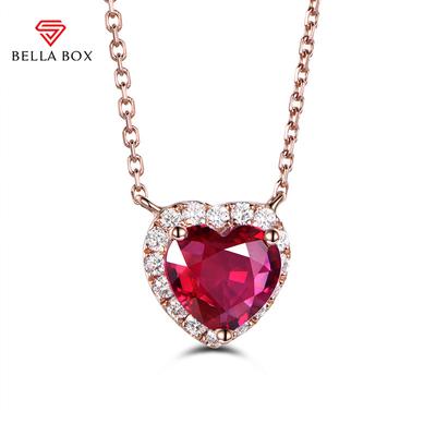 Nový Štýl Elegantný Srdcovitý Holubia Krv Červený Loverose Pozlátený Prívesok Kľúčna Kosť Reťazovka Kúzlo Svadba Zasnúbenie Jemné Šperky Nový Trendy