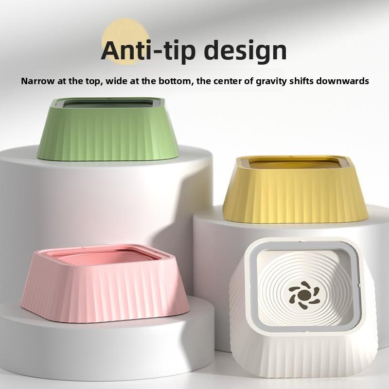 1pc Dog Water Bowl No Wet Mouth Floating Buoyancy Dispenser Cat Neck Care Pet Anti Slip Anti Tip Over Stable