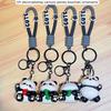 Acrylic Panda Dolls Pendant Cartoon Car Key Ring Creative Panda Keychain  Couple