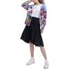 Fila Heritage Series Fashion Solid Color Loose High Waist Straight Woven Casual Skirt Women Skirts Black F11W328306F-BK