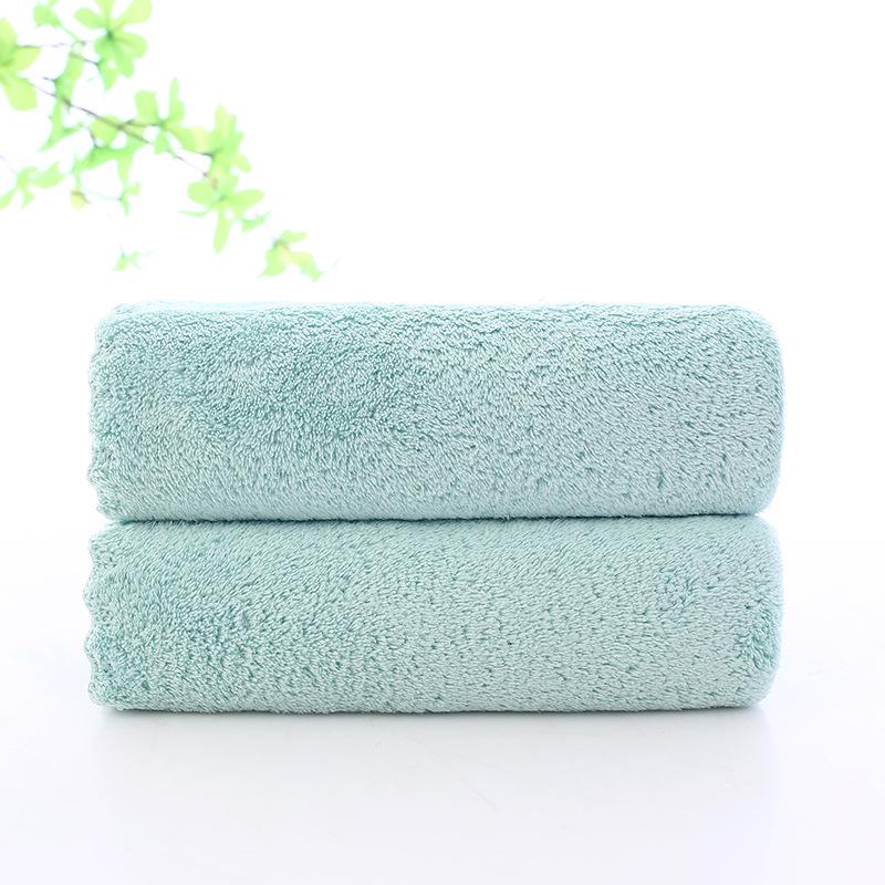 Soft, Absorbent Coral Fleece Face Towels - Thick, Comfortable, Plain Color for Home Use