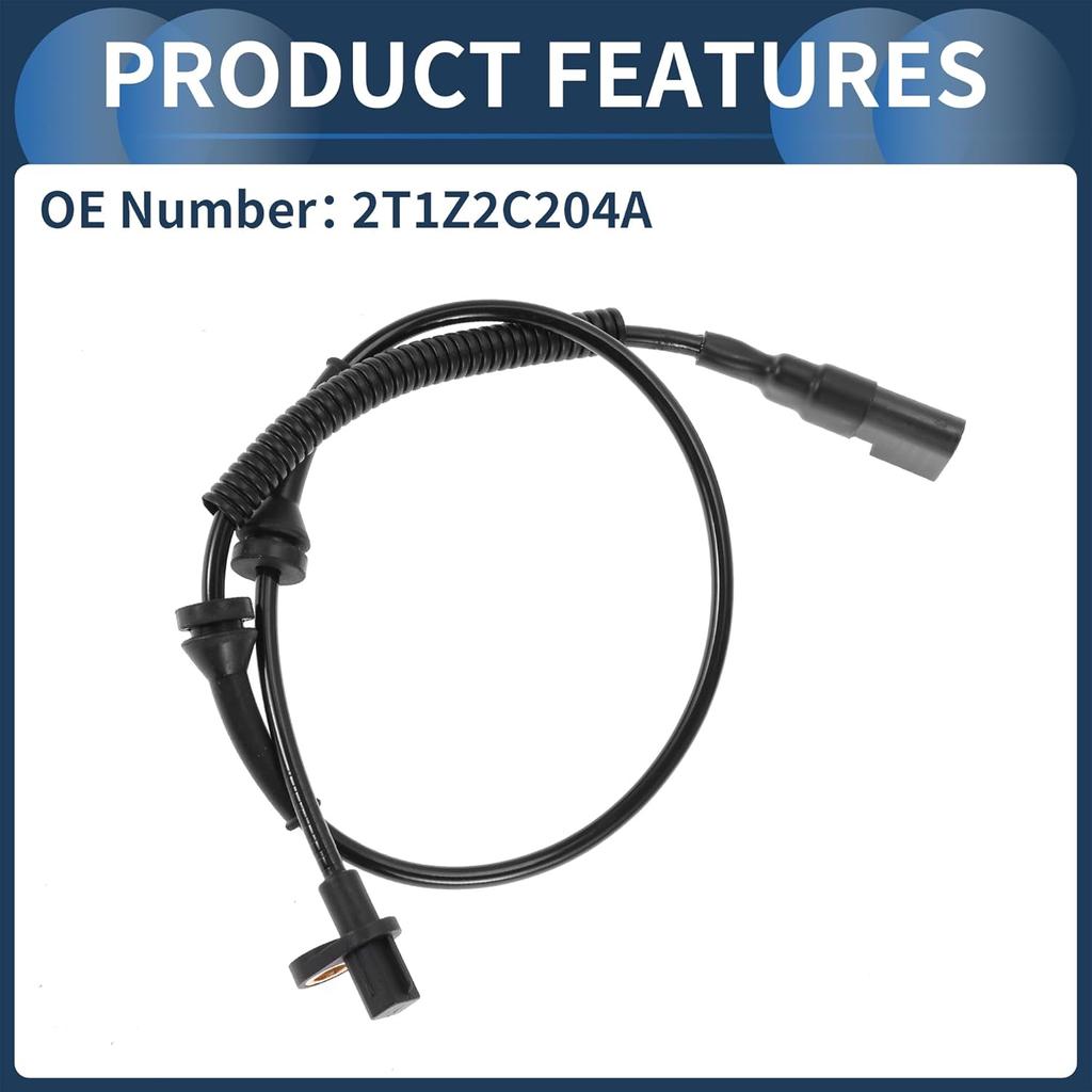 ABS Wheel Speed Sensor Rear Left Right ABS Sensor Anti-lock Braking System Sensor No.2T1Z2C204A for Ford Transit Connect 2010-2013