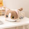 20cm Kawaii Big Eyes Cat Plush Toy Lying Cartoon Animal Black White Siamese Cat Sleeping Companion Gift