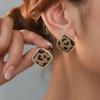 Hong Kong Style Retro Leopard Print Stud Earrings – Trendy Minimalist Autumn/Winter Accessories