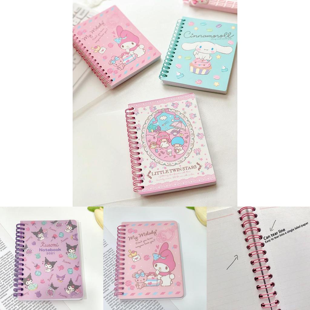 Cute Kuromi A6 Date Book Notebook Sanrio Design With Spiral Bound Lined Sheets