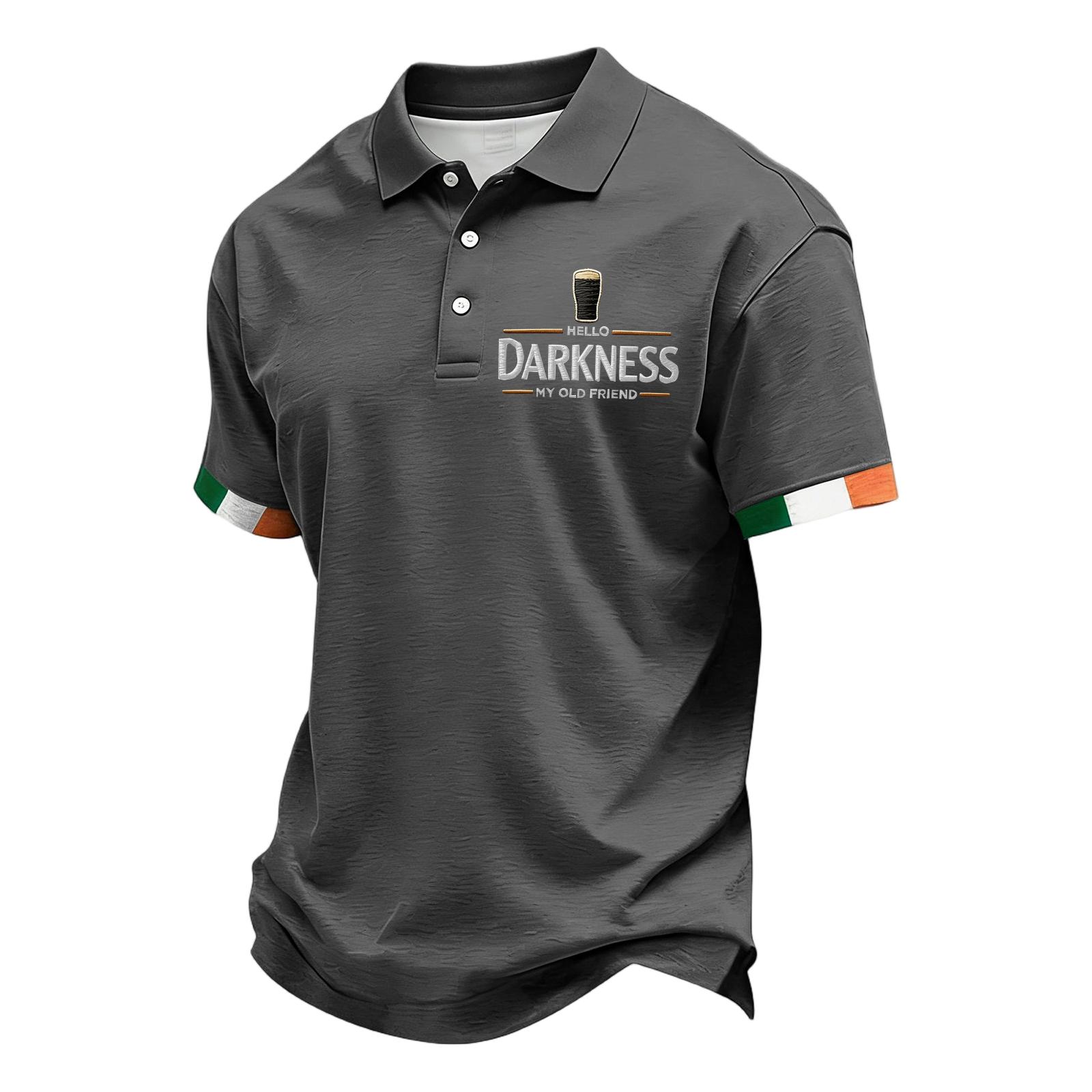 Men s Stand Collar Decorative Button Casual Short-Sleeve Shirt XXXL 2830₽