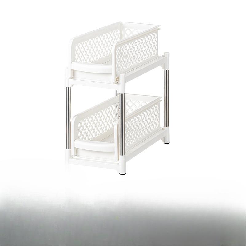 

Двухуровневый кухонный органайзер сетчатый органайзер для ящика под раковину с выдвижным ящиком полка для ванной комнаты или рабочего стола independent carton packaging