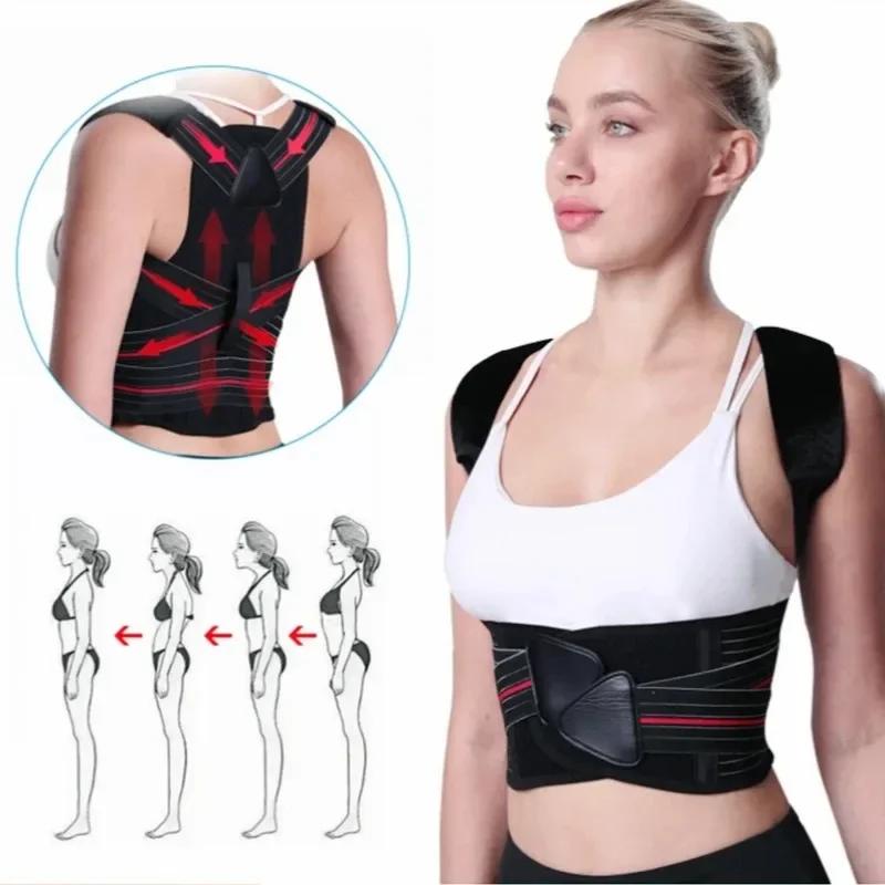 Men Posture Corrector Women Back Brace Upper Pain Relief Muscle Support Straightener Shoulder Neck Clavicle Spine Improves