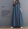 Rochie de salopetă retro din denim pentru femei, mărime plus, 2025: Design lejer, subțire, cu leagăn, pentru primăvară/vară