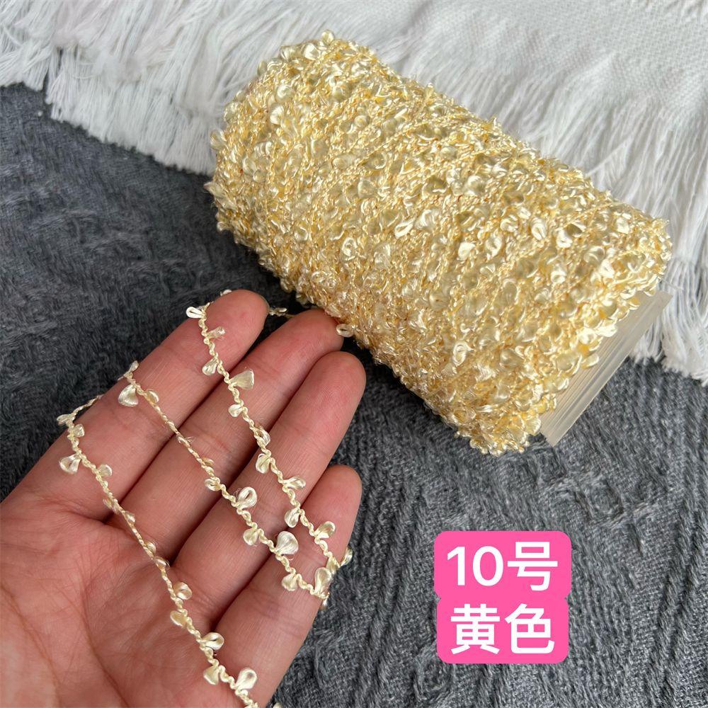 100G Glossy Ear Yarn, Bilateral Small Circles, Hand-mixed Wiring, Hand-woven Fancy Yarn DIY Knitting&Crocheting