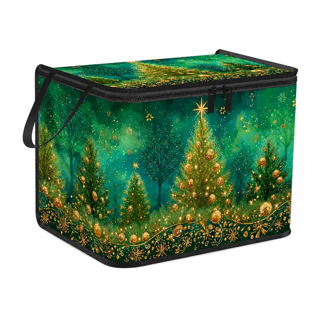 Christmas Printed Storage Box 35 for Holiday Decor and Home Organization