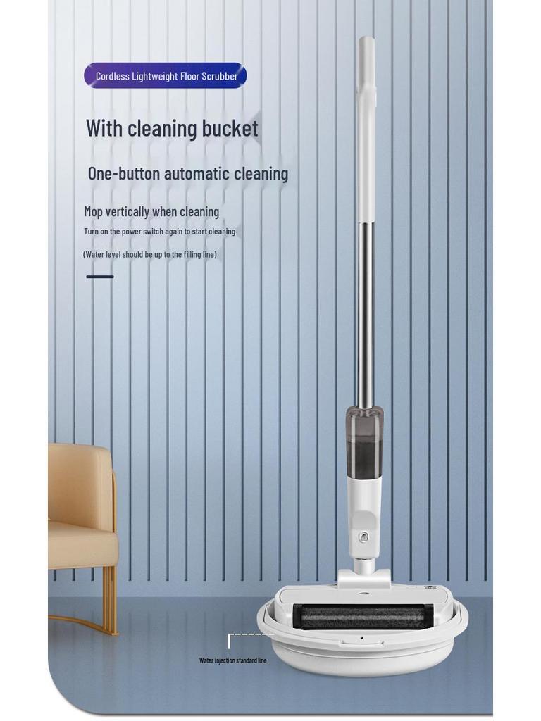 Handheld Wireless Silent Electric All-in-One Floor Scrubber & Vacuum Mop