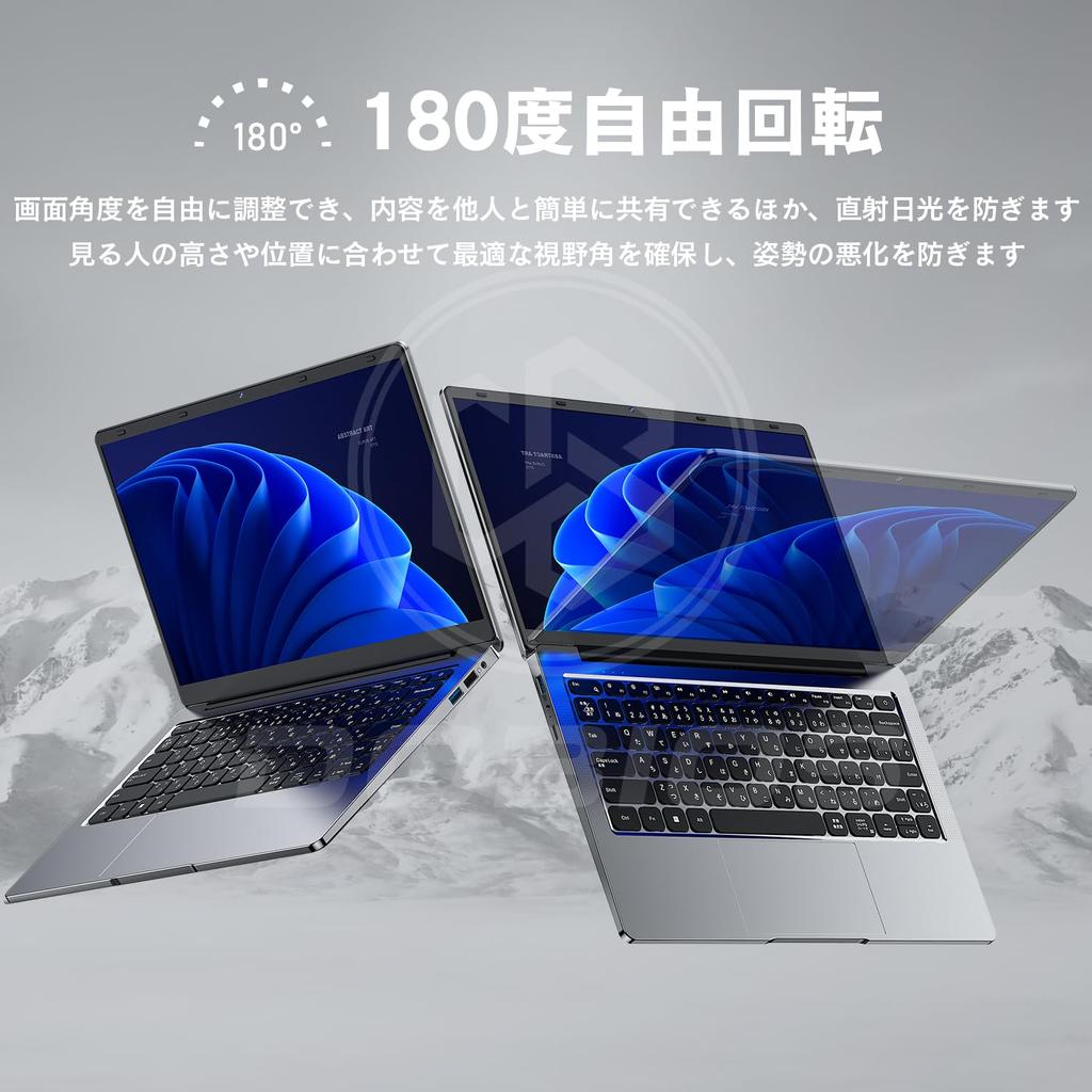 Dobios Laptop with Windows 11 and Office Opening IPS Lightweight and Thin PC USB 5G Bluetooth Keyboard Film Wireless Mouse Japanese Ideal for Online
