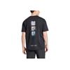 Adidas National Geographic Graphics Quick-Dry Sports Casual Pullover Short-Sleeve T-Shirt with Drop Shoulder Unisex Tops Black IX6565