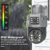 Kamera słoneczna PIR 4G Sim zewnętrzny podwójny obiektyw WiFi 8MP 4K IP Camara Panel słoneczny CCTV V380 Pro ochrona bezpieczeństwa wbudowana bateria