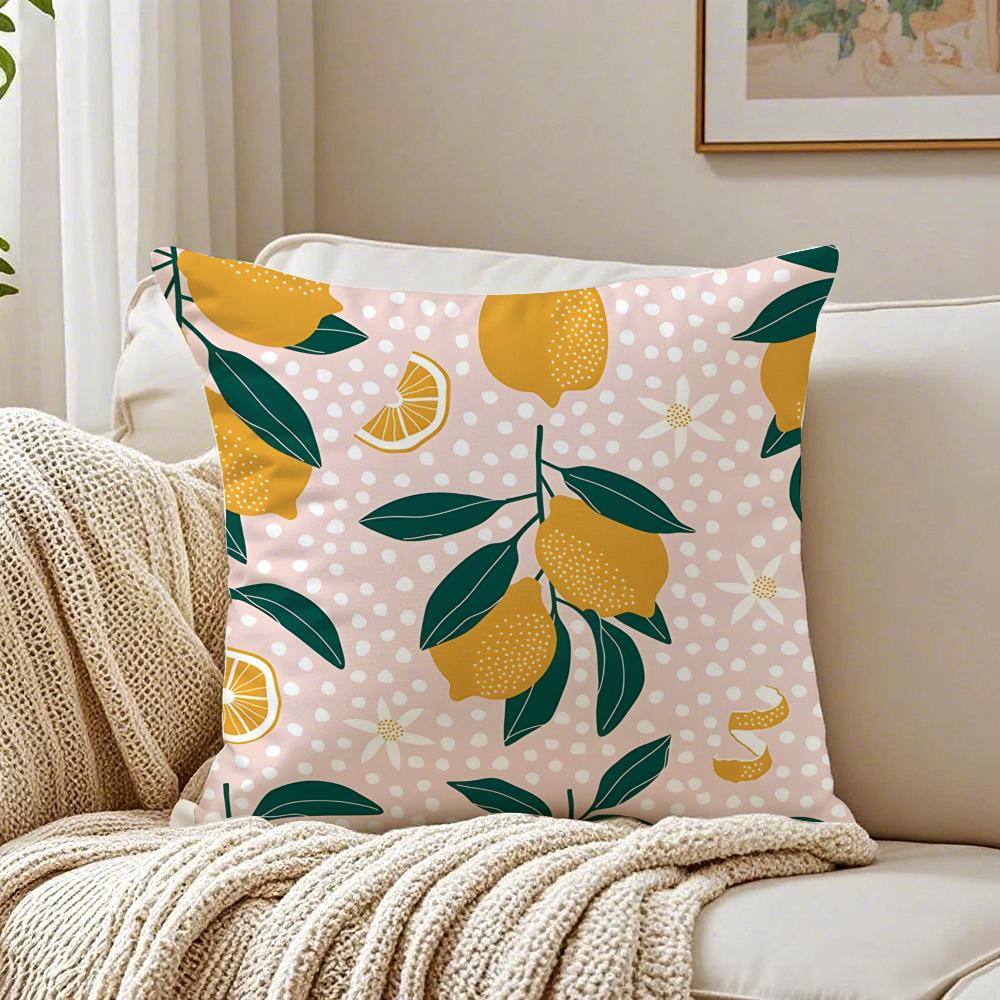 Full Print Fruit Print Pattern Cushion Cover Pillowcase Antidustmite living Room Sofa Decor Cushion Room