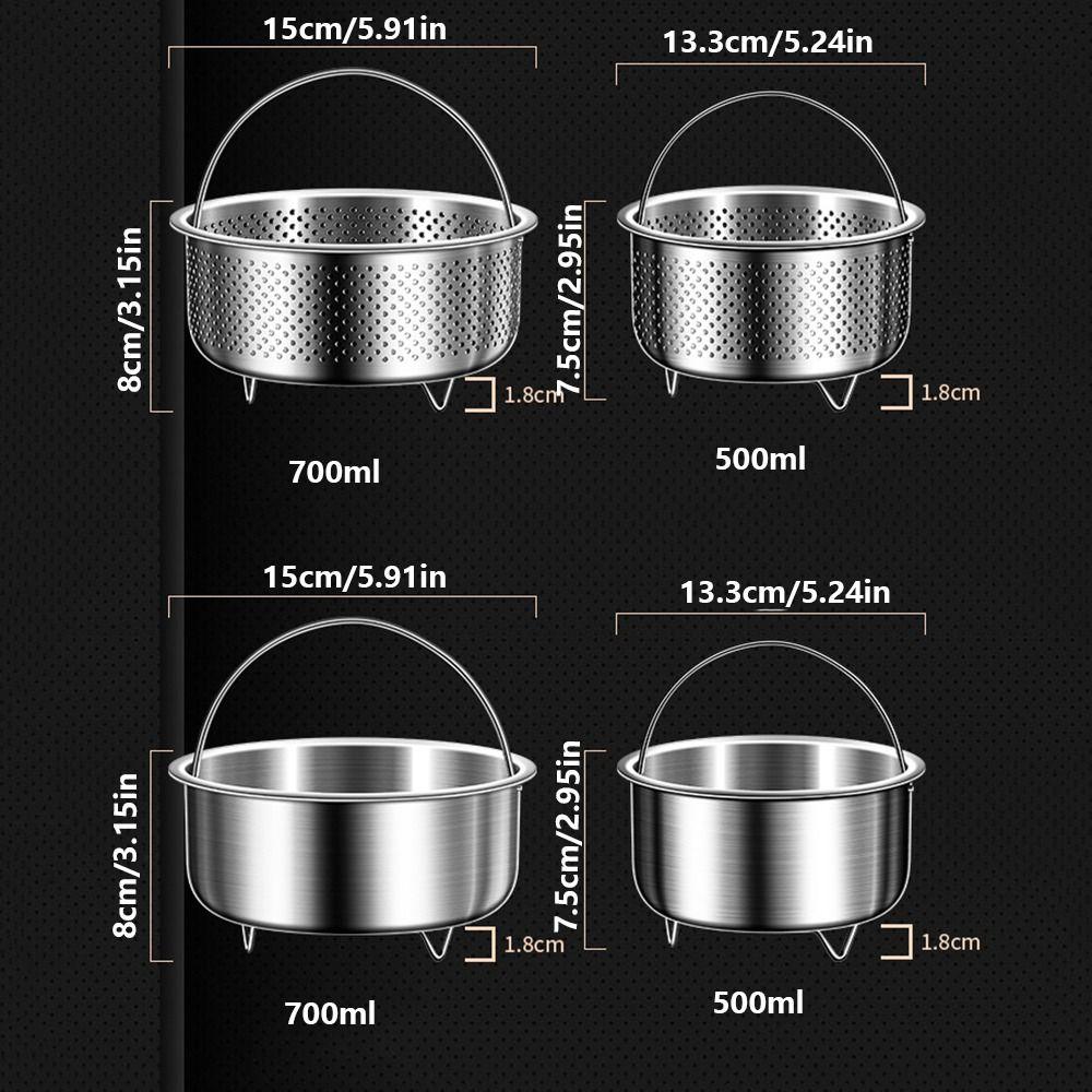 Stainless Steel Food Steamer Rack Water Resistant Rice Cooker Basket  Pressure Cooker
