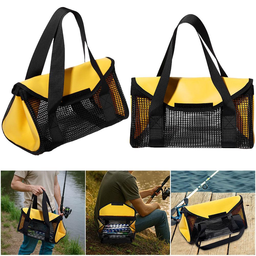 PVC Lure Bait Storage Breathable Fishing Tackle Bag Lightweight Fishing Tackle Storage Fishing Gear Accessories