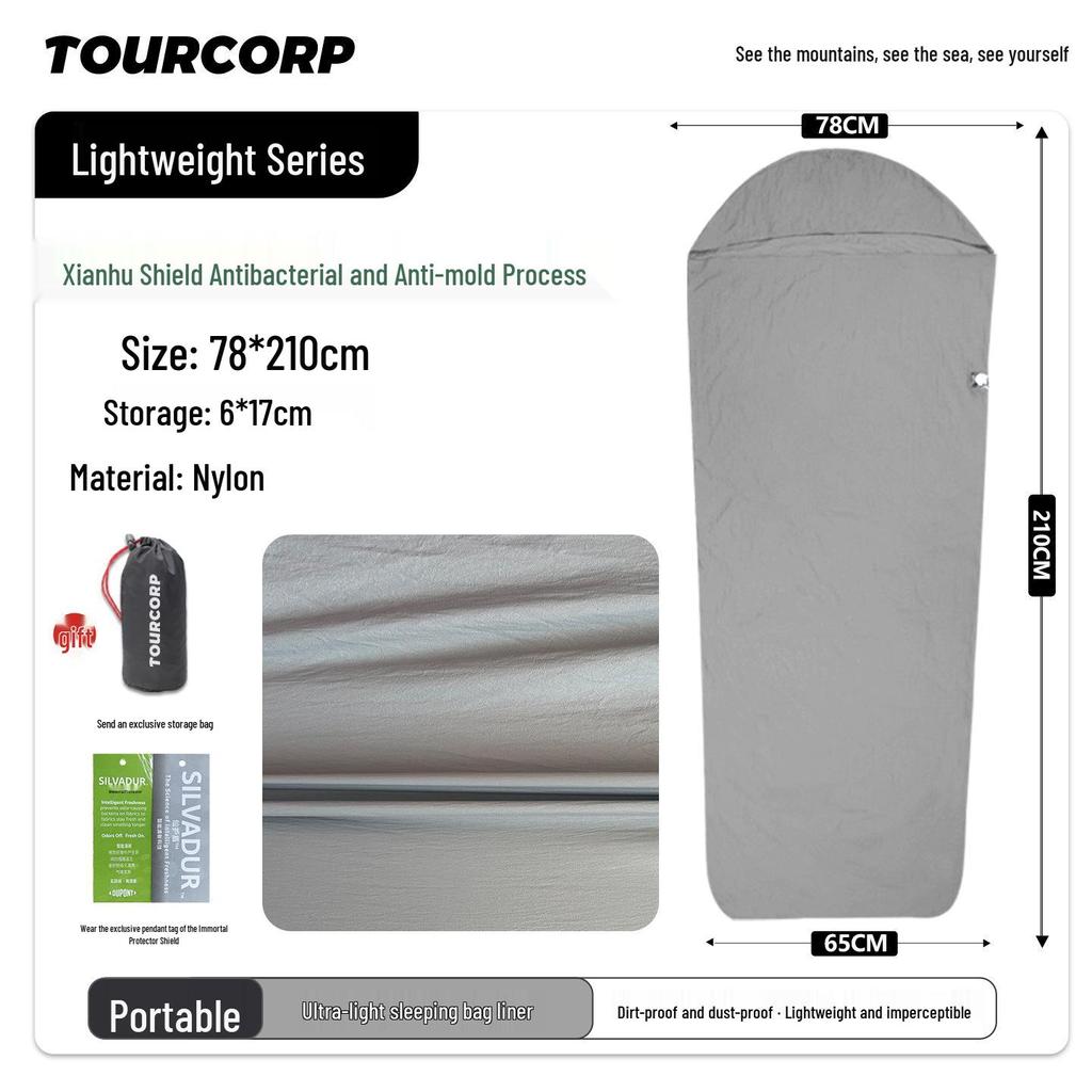 Lightweight Summer Outdoor Sleeping Bag Liner - Portable, Thin, Stain-Proof, White, Duck Down-Free.