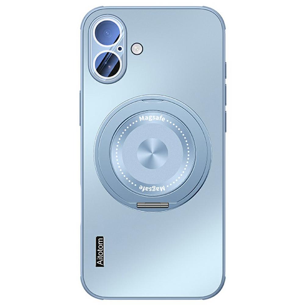 For iPhone 16 Case Compatible with MagSafe Kickstand TPU+PC Heat Dissipation Phone Cover