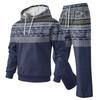 Completo con Felpa e Pantaloni da Tuta da Uomo con Vita Elastica, Outfit Casual Due Pezzi
