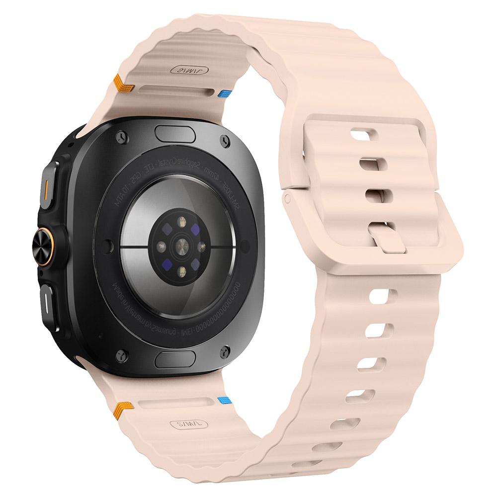 For Samsung Galaxy Watch Ultra 47mm Silicone Watch Strap Wave Stitching Wrist Band