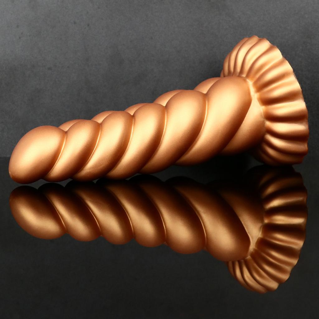 Soft Silicone Gold Manual Backyard Pull Bead Large Suction Cup Multi Size Adult Toy Shaped Penis