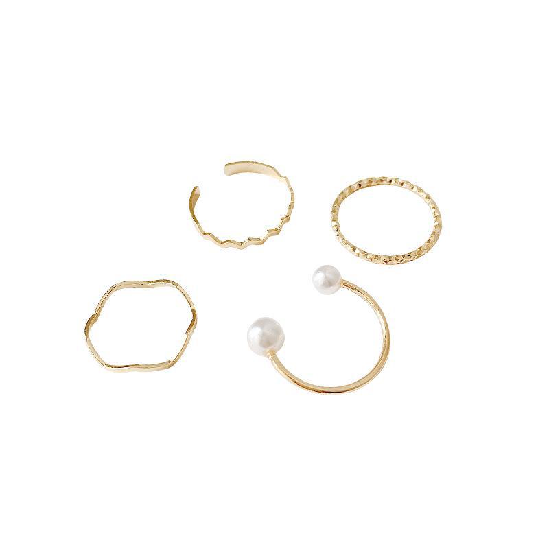 2024 Korean Fashion Trendy Women's Simple Ring Set - Chic Internet Celebrity Style